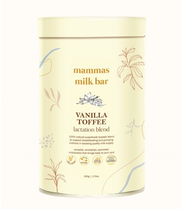 Mammas Milk Bar Vanilla Toffee Lactation Blend 500g